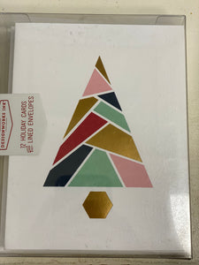 Holiday Notecards With Geometric Tree