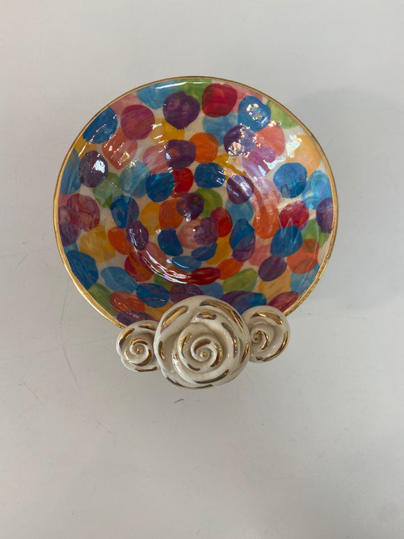 Rose Edged Flared Candy Dish