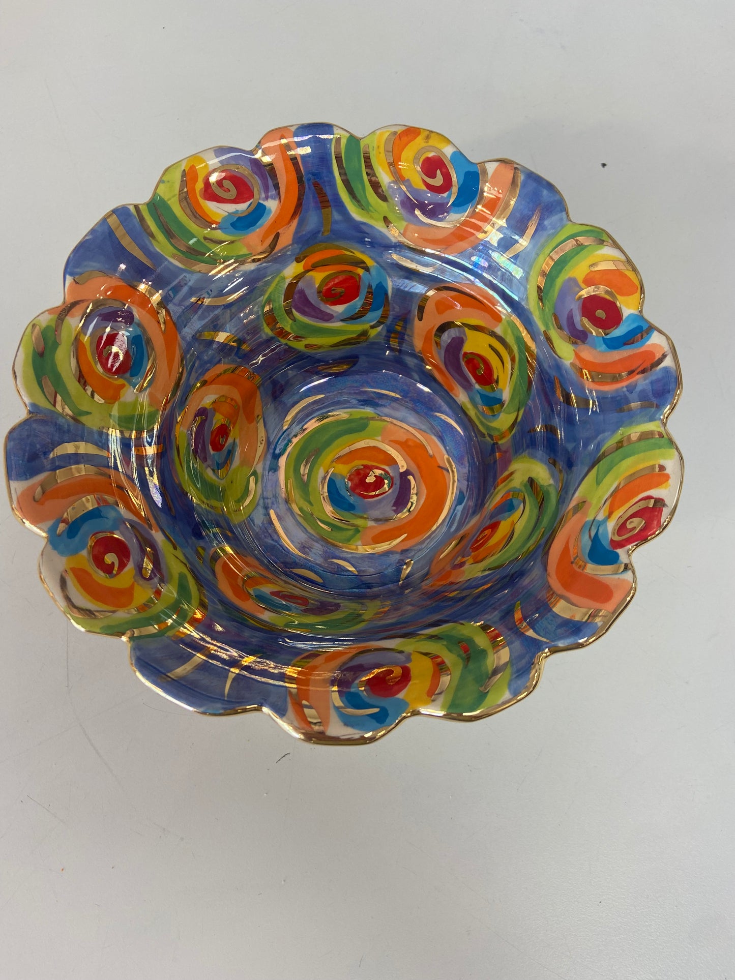 Hand Painted Small Serving Bowl