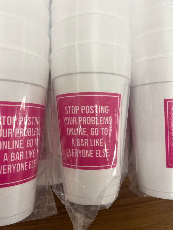 Stop Posting Styrofoam Cups