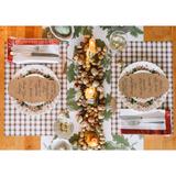 Brown Painted Check Placemats