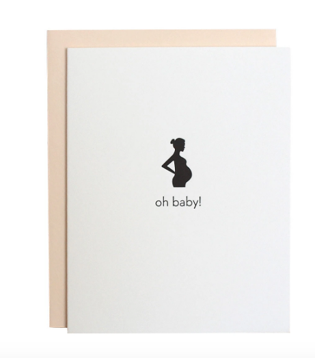 Baby Bump Silhouette Card