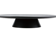 Plate with Base - Black/Large