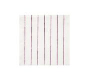 Metallic Pink Striped Beverage Napkins