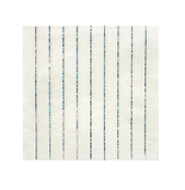 Metallic Silver Striped Dinner Napkins