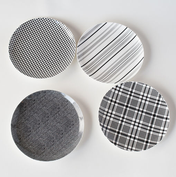 Haberdashery Black/White Side Plate