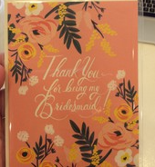 Thank You Bridesmaid Card