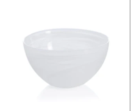 White Polished Alabaster Bowl - Medium