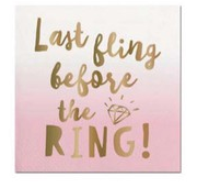 Last Fling Before The Ring Beverage Napkins