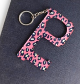 Hands Free Keychain - Hot Pink Cheetah