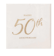 Happy 50th Anniversary Beverage Napkins