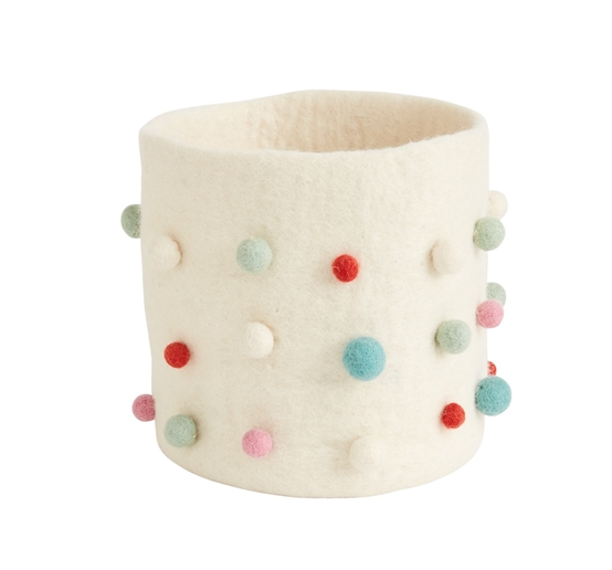 Felt Pom Pot Cover - Multicolor/Small