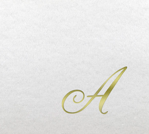 Gold Initial Linen Beverage Napkin