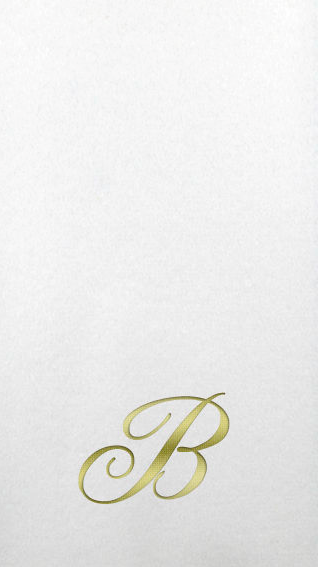Gold Initial Linen Guest Towel