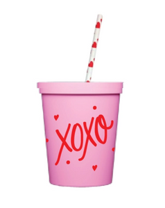 Valentine's Day Kids Cups XOXO - Pink