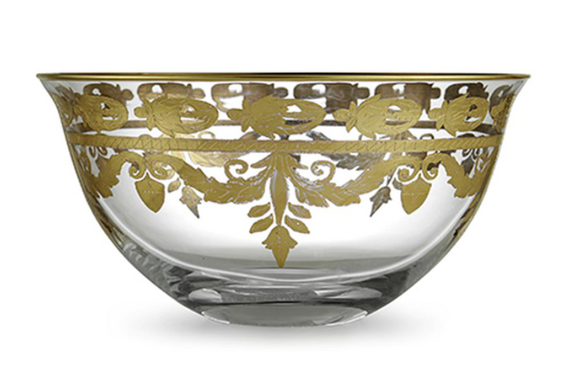 Vetro Gold Serving Bowl