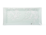 Wild Flower Pressed Glass Platter