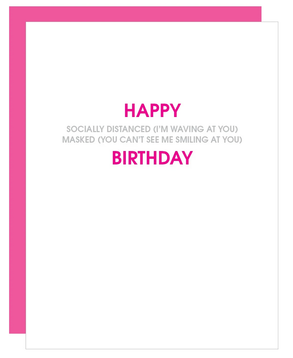 Happy Socially Distanced Birthday Card