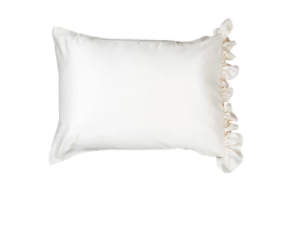 Silky Pillowcase with Ruffle - Ivory