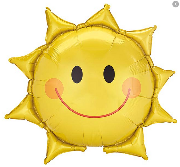 Smiling Sun Foil Balloon