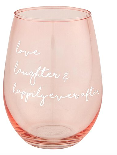 Love, Laughter & Happily Ever After Wine Glass