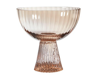 Peach Beveled Coupe Glass