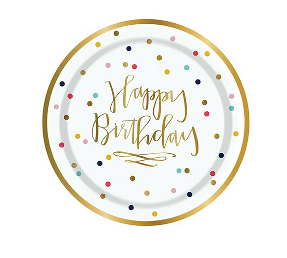 Happy Birthday Confetti Plate