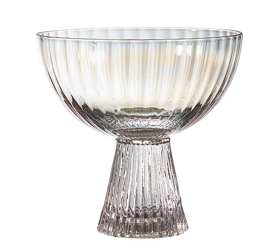 Iridescent Beveled Coupe Glass