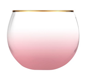 Pink Roly Poly Glass