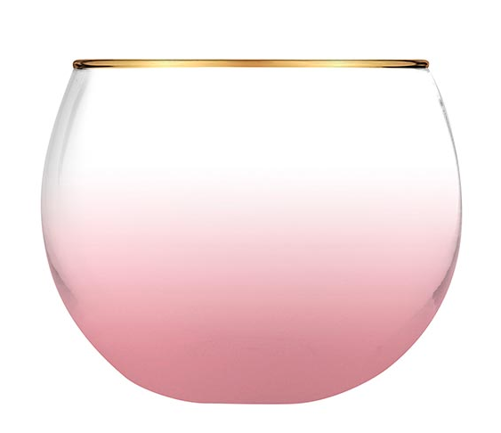 Pink Roly Poly Glass