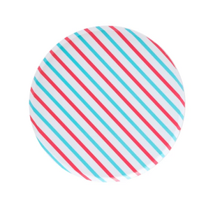 Cherry & Sky Striped Side Plates