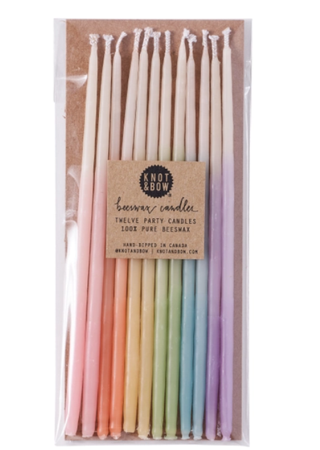 Tall Assorted Ombre Beeswax Candles