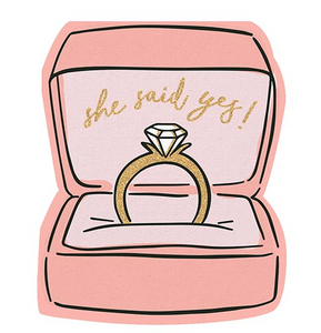 She Said Yes Ring Box Diecut Napkins