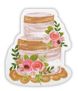 Floral Wedding Cake Diecut Napkins