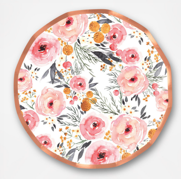 Blush Bouquet Wavy Dinner Plates