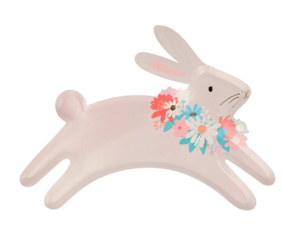 Spring Bunny Diecut Plates