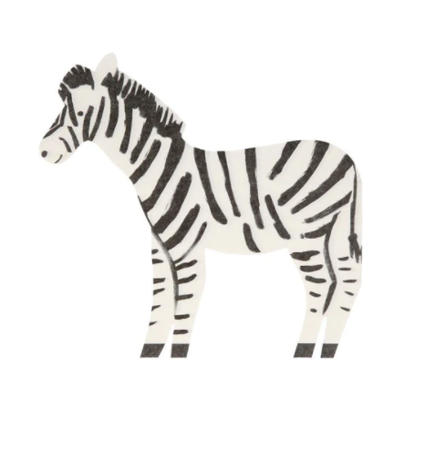 Safari Zebra Diecut Napkins