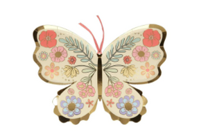 Floral Butterfly Diecut Plates