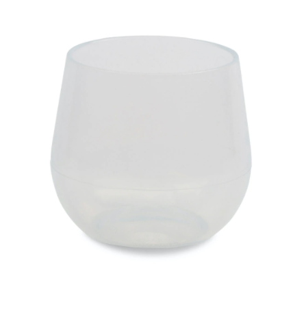 Silicone Stemless Wine Glass - Frosted White