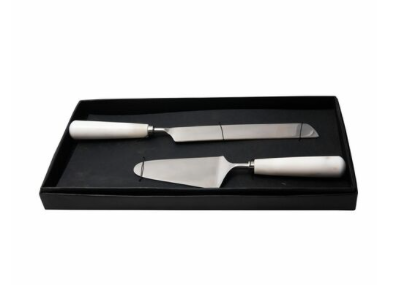 Marble Cake Serving Set - Shiny and Natural