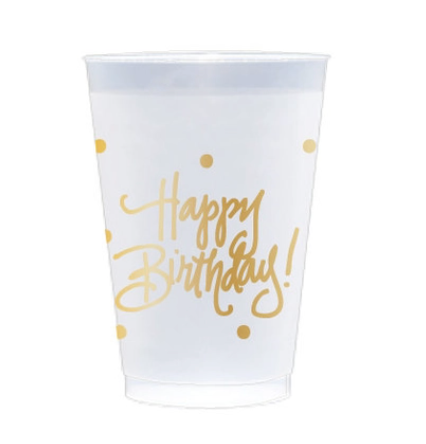 Happy Birthday Shatterproof Cups