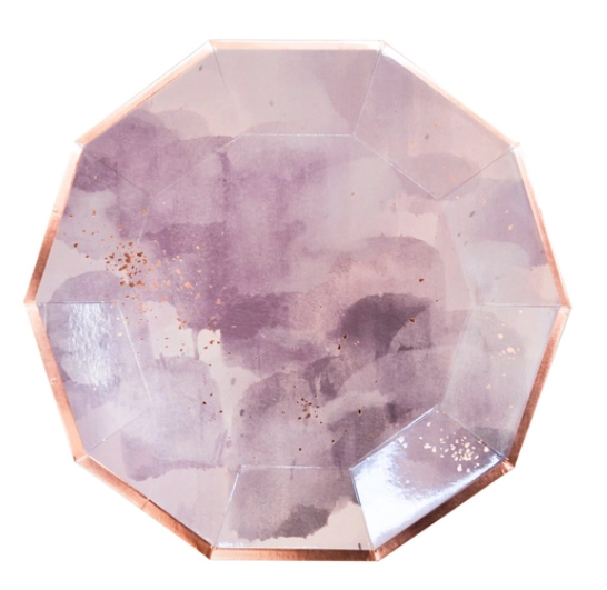 Amethyst Watercolor Dinner Plates