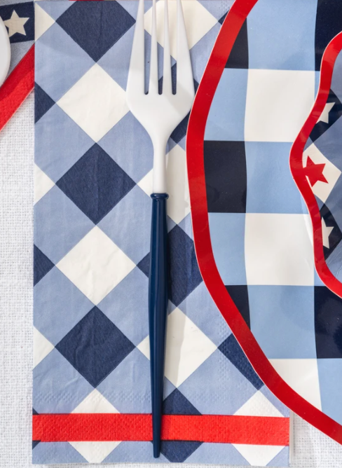 Patriotic Gingham Guest Towels