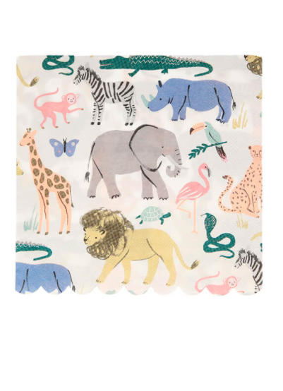 Safari Animals Dinner Napkins