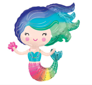 Colorful Mermaid Foil Balloon