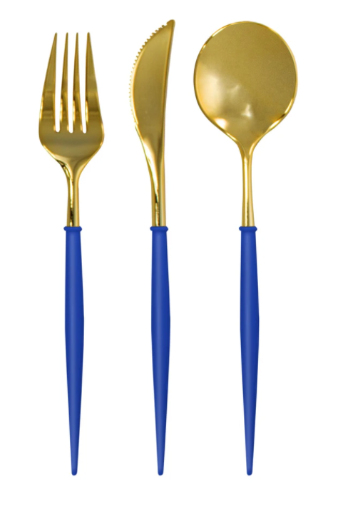 Bella Cutlery - Gold/China Blue Handle