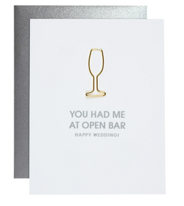 Open Bar Wedding Card