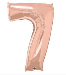 Rose Gold Number Balloon 7