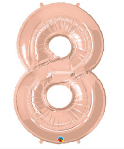 Rose Gold Number Balloon 8