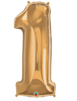 Gold Number Balloon 1